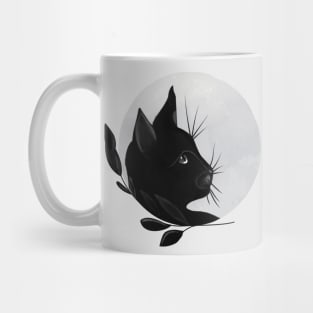 Black Cat - Moon Cat Mug